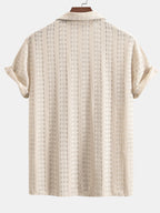 Completo Camicia Cubana Jacquard Floreale e Pantaloni